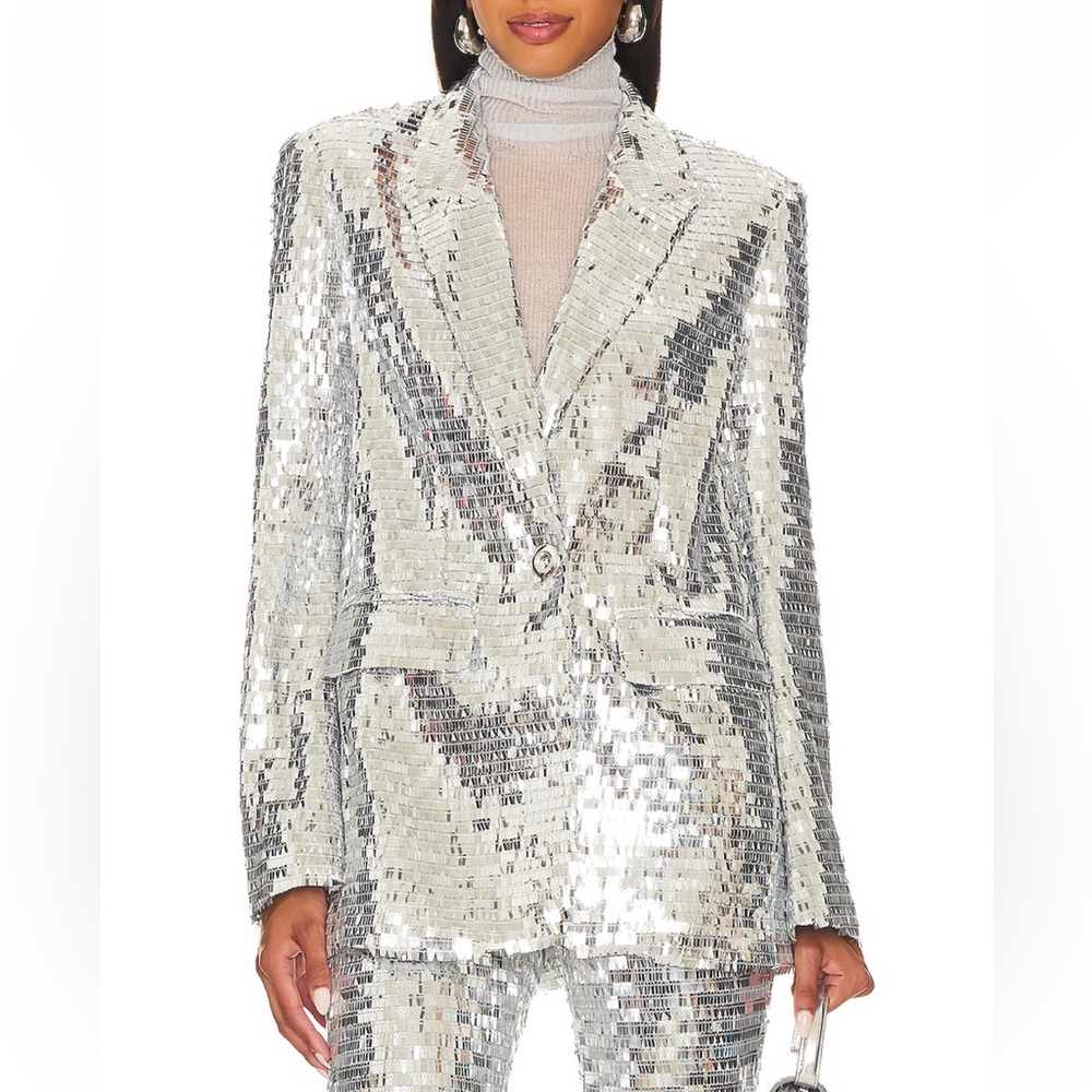 Simon Miller Lennox Jacket in Silver Sequin